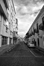 Street view of old town. Colonial Architecture Detail. Typical colonial style. Streets Of Santo Domingo, Dominican