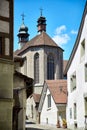 Street view of OLD Town Fribourg Royalty Free Stock Photo