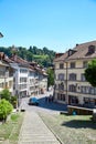 Street view of OLD Town Fribourg, Switzerland Royalty Free Stock Photo