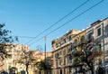 Street view of old town in Naples city