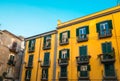 Street view of old town in Naples city