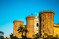 Street view of old town in Naples city