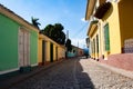 Street view of old town of Trinidad with colorful houses, Cuba Royalty Free Stock Photo