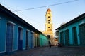 Street view of old town of Trinidad with colorful houses, Cuba Royalty Free Stock Photo