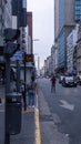 Corrientes avenue, Buenos Aires, on a clouded afternoon