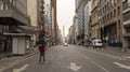 Corrientes avenue, Buenos Aires, on a clouded afternoon