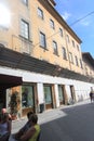 Neighbourhood, town, building, street, facade, city, house, window, apartment, balcony, sky, road