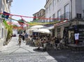 Lisbon, 16th July: Street view from Praca Figueira square in Baixa district of Lisbon