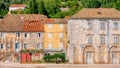 Street view of quaint village homes in Sipanska Luka, Croatia. Royalty Free Stock Photo