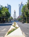 View of the angel of independence in reforma Mexico City