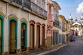 Street view of Sao Joao del Rei colonial buildings - Sao Joao Del Rei, Minas Gerais, Brazil