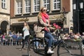 Street view of the shopping street Prinzipalmarkt Royalty Free Stock Photo