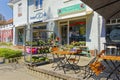 Street view with shops in a small town south of Berlin Royalty Free Stock Photo