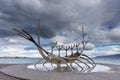 Street view of Solfar, Sun Voyager, Reykjavik, Iceland Royalty Free Stock Photo