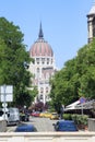 street view of St. Stephen Basilica in Budapest, Hungary