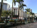 Street view with the sunny weather in shenzhen city