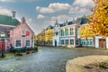 Historic houses in Hoofdbuurtstraat in Oud Velsen Royalty Free Stock Photo