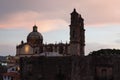 Beautiful sunset of Santa Prisca church in Taxco Mexico Royalty Free Stock Photo