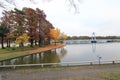 Waterway, water, body, of, tree, leaf, lake, reflection, canal, autumn, plant, bank, recreation, pond, reservoir, park, river, lac