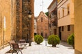 Street view of traditional Spanish town Montroig del Camp, province Tarragona Royalty Free Stock Photo