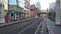 Street view at train station Friedrichstrasse in Berlin - CITY OF BERLIN, GERMANY - MAY 21, 2018 Royalty Free Stock Photo