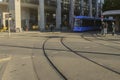 Street view of tram in Munich Royalty Free Stock Photo
