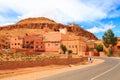 Street view of a typical moroccan berber village Royalty Free Stock Photo