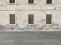 Street View of Wall With Shuttered Windows