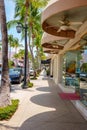 Street view of Worth Avenue Palm Beach a luxury outdoor shopping promenade