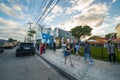 Street view of the Wynwood Walls Miami Florida during Art Basel