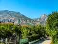 Street in the village of Beldibi in Turkey