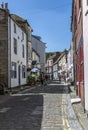 Street in village of Staithes, N. Yorks, England Royalty Free Stock Photo