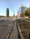 Street in the village of Yubileiny, Saratov, Russia