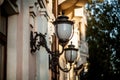 Street Vintage Lantern. vintage street lamps. Iron lantern. Royalty Free Stock Photo