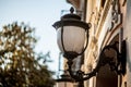Street Vintage Lantern. vintage street lamps. Iron lantern. Royalty Free Stock Photo