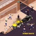 Street Violence Isometric Background