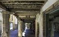 Street of Vitre Old Town with vintage architecture in Vitre, France