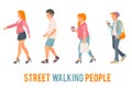 Street walking people.