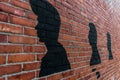 Street wall art human shadow