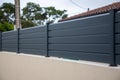 Street wall modern barrier grey the house protection garden access home Royalty Free Stock Photo