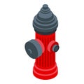 Street water pillar icon isometric vector. NYC landmark Royalty Free Stock Photo