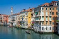 Street on the water- traditional Venice cityscape.