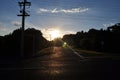 Street on the way to Acacia Bay, New Zealand Royalty Free Stock Photo