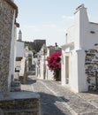 Street with white houses monsaraz Royalty Free Stock Photo