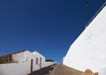 A Street with white houses in the small town of Mertola. Portugal