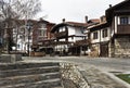 Street at winter in Bansko town Royalty Free Stock Photo