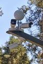 street wireless surveillance cameras and a signal transmission device