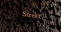 Street - Wooden 3D rendered letters/message