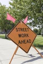 Street Work Ahead Royalty Free Stock Photo