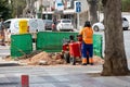 Street work in Torremolinos Spain Royalty Free Stock Photo